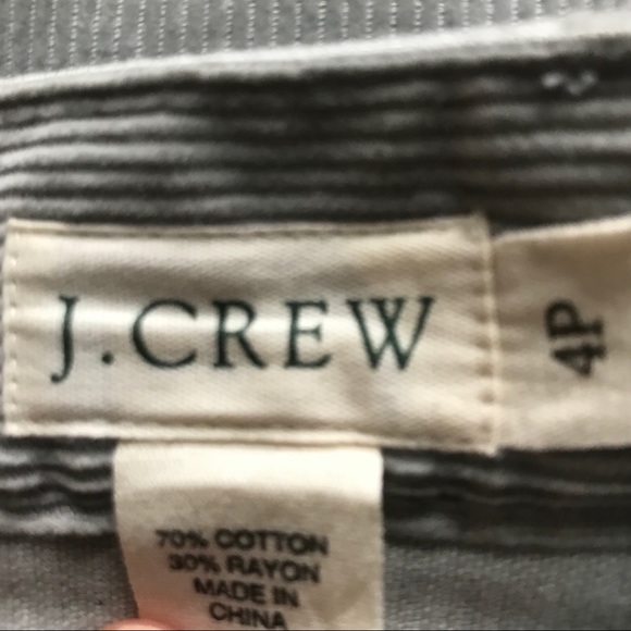 J Crew grey corduroy straight leg pants 4P - Picture 3 of 4